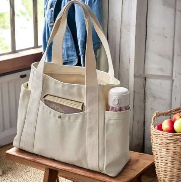 buttermilk homesteader canvas tote Bag college style