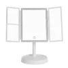 foldable LED makeup mirror – portable rechargeable vanity mirror with magnifying panels