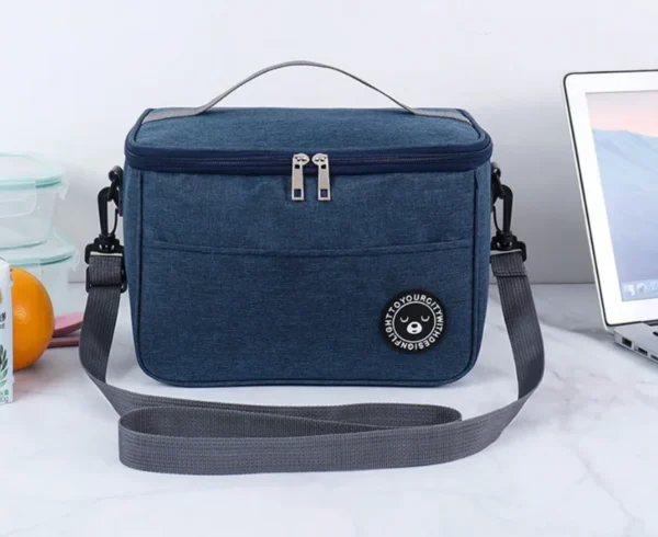 large soft cooler lunch bag with liner – insulated picnic and BBQ tote.