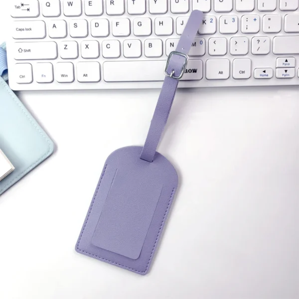 personalized PU leather luggage tag with custom initials engraving – travel ID label (4) personalized PU leather luggage tag with custom initials engraving – travel ID label