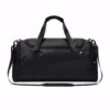 plain black large duffel gym bag with wet and dry compartments