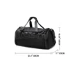plain black large duffel gym bag with wet and dry compartments