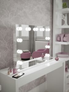 vanity mirror with magnifying panels