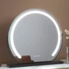 vanity mirrors with lights – smart touch LED makeup mirror with 3 colors and 360° rotation