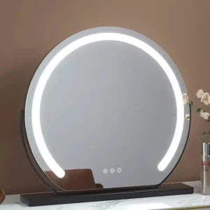 vanity mirrors with lights – smart touch LED makeup mirror with 3 colors and 360° rotation (1) vanity mirrors with lights – smart touch LED makeup mirror with 3 colors and 360° rotation