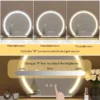 vanity mirrors with lights – smart touch LED makeup mirror with 3 colors and 360° rotation