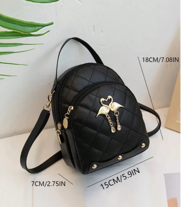 women’s mini backpack with swan embroidery – leather small backpack purse (2) women’s mini backpack with swan embroidery – leather small backpack purse