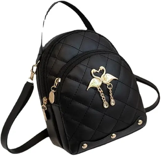 women’s mini backpack with swan embroidery – leather small backpack purse (3) women’s mini backpack with swan embroidery – leather small backpack purse